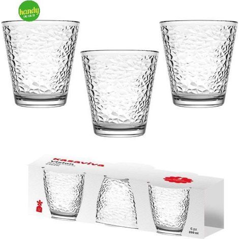 Set 3 bicchieri Kasaviva Vision Crackle 25