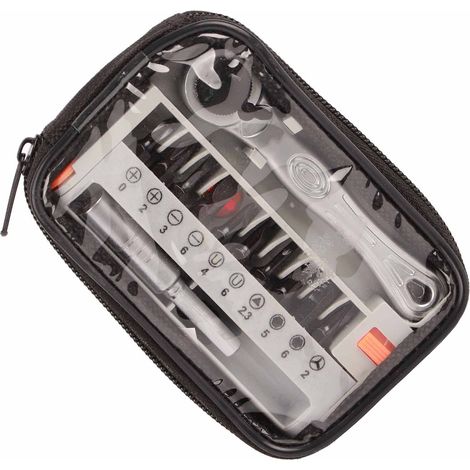 12-in-1 Mini-Schnellratschen-Steckschlüssel-Set (1/4") mit Schraubendreherbits, tragbar, Handreparaturwerkzeug (1/5)