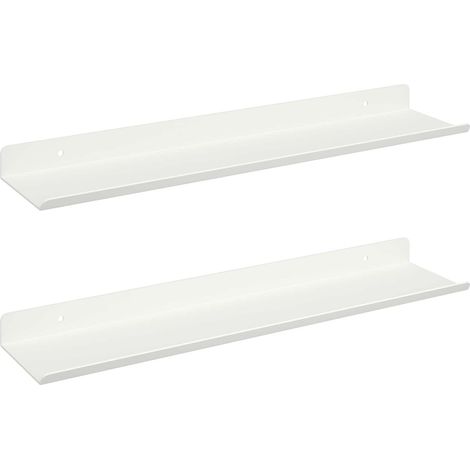 Maison Exclusive - Schwebendes Regal 2 pcs Weiß 40 x 8,5 x 2,5 cm