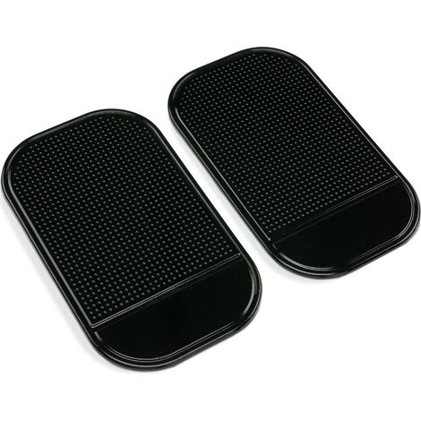2 tapis antidérapants pour téléphones portables - support de voiture sans adhésif pour smartphones, lunettes, etc. - tapis adhésif pour tableau de bord - lot de 2 (1/5)
