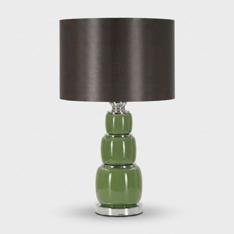 Tischlampe aus Glas und Stoff Eva Three (1/5)