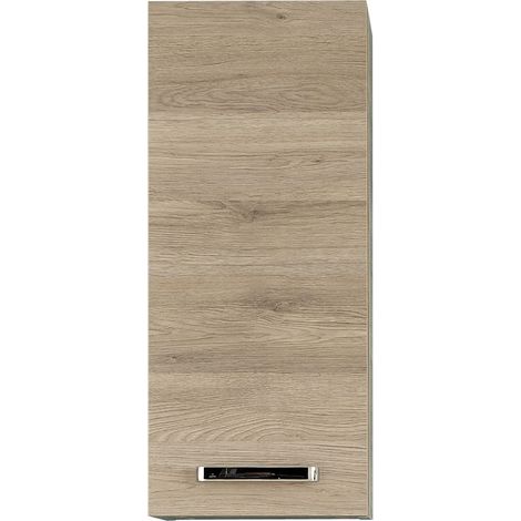 Badezimmer Hängeschrank OSTENDE-66 in Sanremo Eiche Terra quer Nb. - B/H/T: 30/70/20cm (1/2)