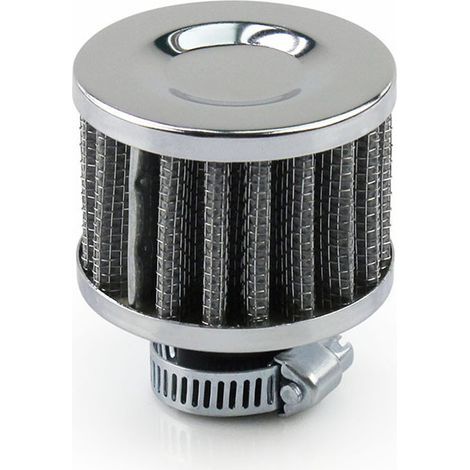 Lot de 2 filtres à air universels pour voiture, 12 mm, pour admission d'air froid, argent. (1/3)