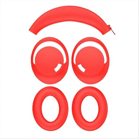 Ensemble coussinets d'oreille + arceau pour casque SonoFlow HC905 HQ51 : étui de protection en silicone, oreillettes, arceau, pièce de rechange A (1/5)