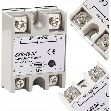 Relè a stato solido SSR-40 DA 40A 24-380VAC LED