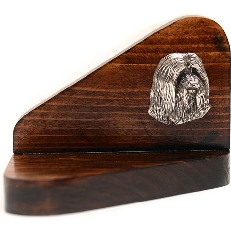 Bearded Collie, Highland Collie - bougeoir en bois pour chien, porte-bougie chauffe-plat, hommage canin par Art-Dog (1/5)