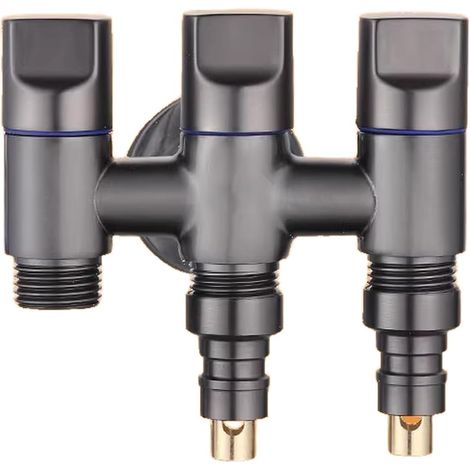 Vanne d'eau triple sortie en acier inoxydable (1/4)