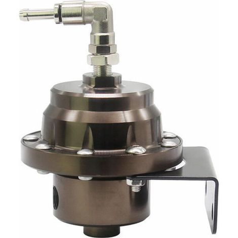 Régulateur de pression de carburant universel réglable en aluminium - Kit avec tuyau de pression et manomètre de carburant (1/4)