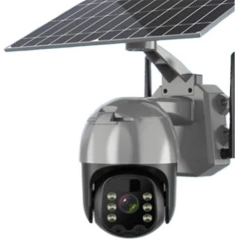Caméra de sécurité à domicile Caméra Solaire Extérieure HD 4MP 4G PTZ Stockage En Nuage Batterie De Détection De Mouvement PIR CCTV Caméra De Surveillance Sans Fil À Vision Nocturne(Wifi Camera Only) (1/5)