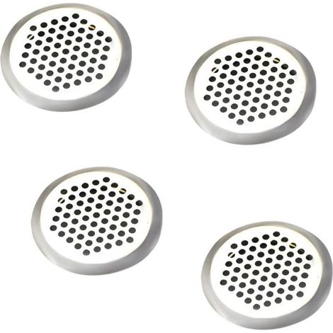 HOXILEELEO - Grille d'aération circulaire en acier inoxydable, maille de 35 mm, pour cuisine, salle de bain, placard, lot de 4 (1/5)