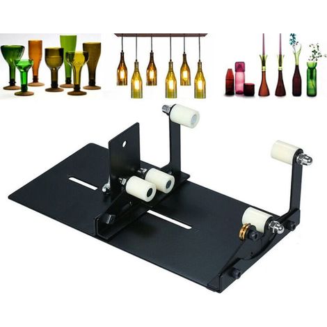 Coupe-Bouteille Verre - Tête de Coupe à Trois Lames - Pour Bouteilles Carrées Rondes et Ovales - Kit DIY - 1 Pièce (1/5)