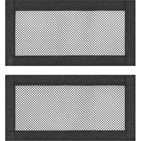 Compatible avec Tesla Model 3 / Model Y (Juniper, Highland) - Grilles d'aération sous siège - Lot de 2, maille polyester noire 24 x 12 cm, fermeture Velcro pour les grilles (1/5)