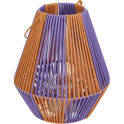 Farol de piscina con asa 23x23x27,5cm Amarillo y Beige - Atmosphera créateur d'intérieur (1/5)