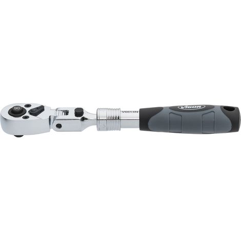 VIGOR Teleskop Gelenk-Umschaltknarre, V6614N, 1/4 Zoll (6,3 mm) Vierkant, 225 mm (1/5)