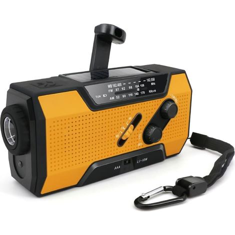 Radio d'urgence de la Manivelle à Main Crank Solaire Alimenté (1/5)