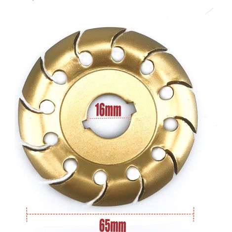 Or 65 mm Disque de coupe spécial pour meuleuse d'angle, fraise à profiler, fraise à sculpter le bois, fraise à tailler, disque à douze dents, fraise à ébavurer, fraise à profiler (1/5)