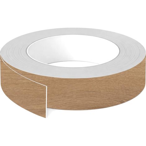 1x Bande de chant ABS sans colle 43 mm x 5 m épaisseur 0,8 mm facile à appliquer bricolage étagère meuble panneau plan de travail bois stratifié, Chêne Cuneo brun (1/3)