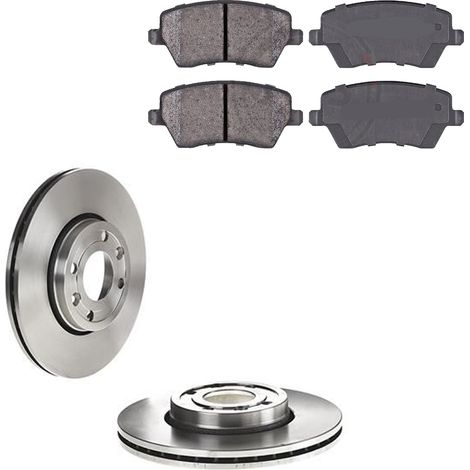 KIT FRENI ANTERIORI compatibile con NISSAN MICRA C+C III (K12) - DISCHI + PASTIGLIE OEM: P 68 033 / 17541 /SOSTITUZIONE DIRETTA/BASSA POLVERE/SILENZIOSO (1/5)