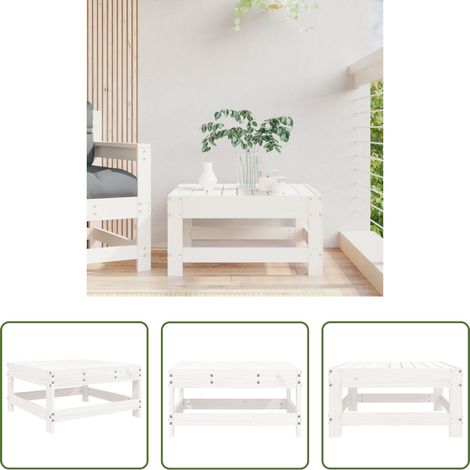 vidaXL Taburete de jardín de madera maciza de pino (1/5)