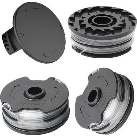 Bobine Fil Coupe Bordure,Bobines de Rechange,Accessoire pour Coupe,Bobine de Fil de Rechange,Compatible avec PRTA 20-Li C3 A1B2 PRT 550 A1 A3 PRT 300 A1(3 bobines de fil + 1 couvercle de bobine) (1/5)