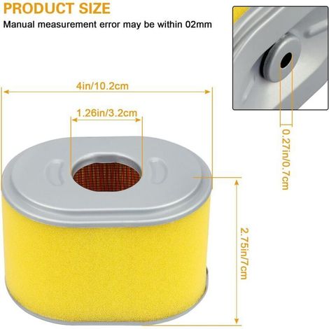 filtre à air pour Honda GX100 GX110 GX120 GX140 GX160 GX200 EG2200X EG2500XK1 EZ2500 générateur 5hp 5.5hp 6hp moteur 17210-ZE1-507 17210-ZE1-822 (1/3)