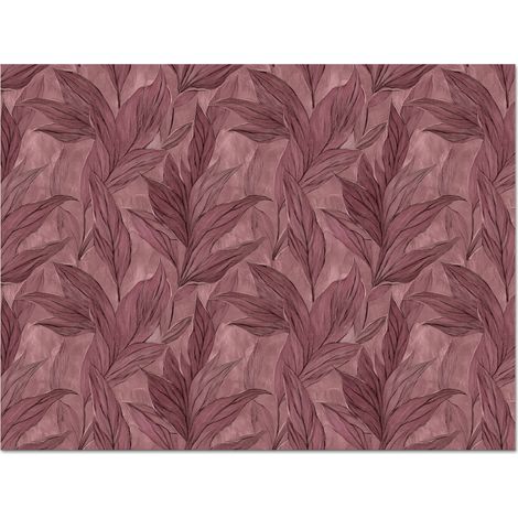 CRÉDENCE CUISINE Feuilles - Motif - Violet 60x45 cm (1/5)