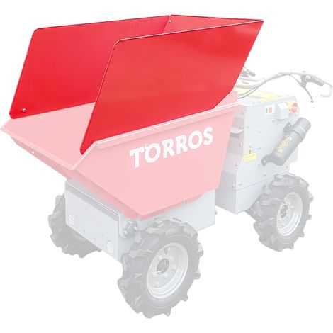 Torros – Benne pour dumper électrique 250L – Extension pour sable, terre, briques – Compatible MED303HK – SKU MED303A2
