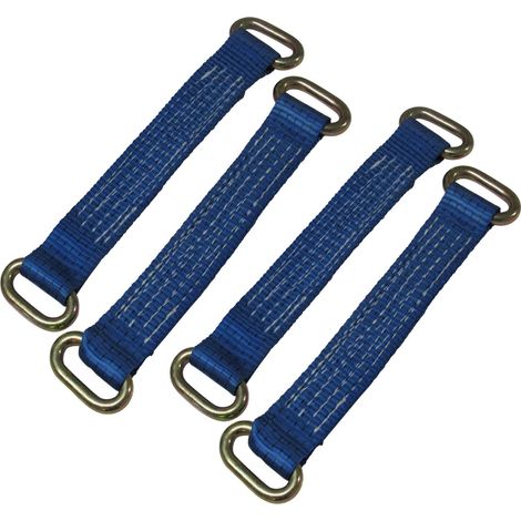Vehicle Alloy Wheel Straps 12" - Set of 4 (Recovery Transport Oval Links)