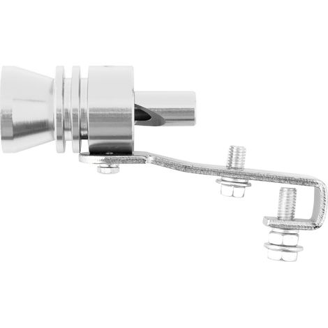 Sifflet Turbo pour Pot d'Échappement Universel Auto, Accessoire Voiture ATV SUV, Embout Silencieux Argenté (1/5)