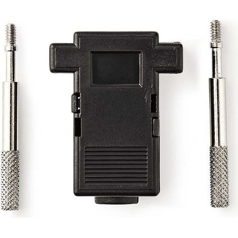 Nedis D-Sub-Steckverbinder Hood / D-SUB 9-Pin / Neutral / Vernickelt / PVC / Schwarz / Box