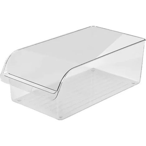 Organisateur pour réfrigérateur, boîte de rangement pour réfrigérateur et placard à provisions permettant de trier les aliments, design transparent, 15 X 9 X 28 cm