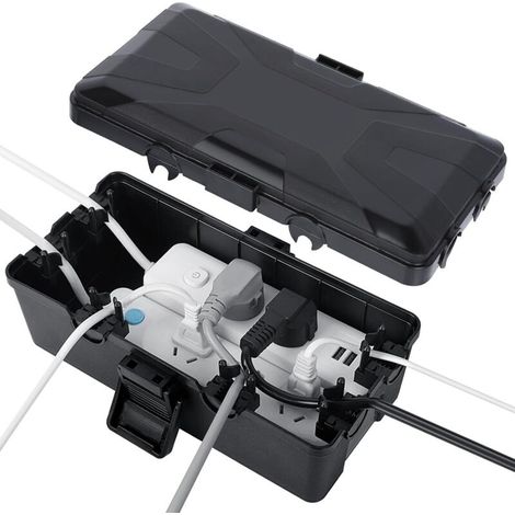 Boite Etanche Electrique Exterieur, IP54 (26.1x15x9.4cm) Extérieur Boîte de Câblage étanche, Boitier Etanche pour Protéger les Prises Multiples (1/5)