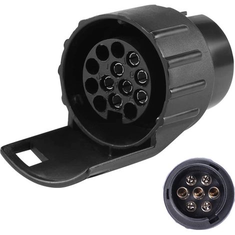 Adaptateur de remorque de 7 Broches vers 13 Broches,12V Adaptateur attelage 7 vers 13 Broches, Adapteur Prise Remorque Attelage 7 vers 13 Broches (1/5)