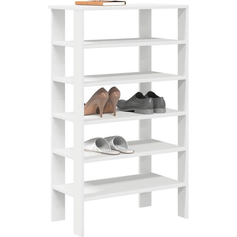 Schuhregal Weiß 61x32x105 cm Holzwerkstoff