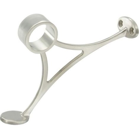 Support repose pieds inox brossé – Fixation sol/façade pour tube Ø38,1 – Entraxe maxi 700mm – Revêtement Protectan – MB2 (1/3)