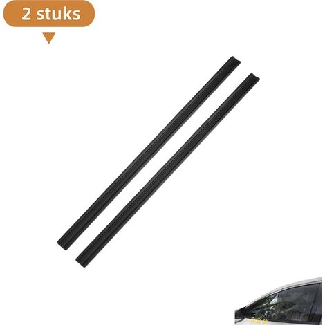 Lot de 2 bandes en caoutchouc pour essuie glaces latéraux de voiture éliminant l'eau la condensation et la pluie noir (1/5)