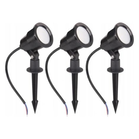 3 faretti da giardino a LED Sergio da 7W IP65 (1/5)