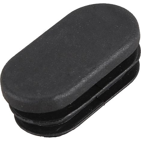 Oval Table Chair Leg Tube Pipe Insert End Cap 40mm X 20mm 20pcs Black (1/4)