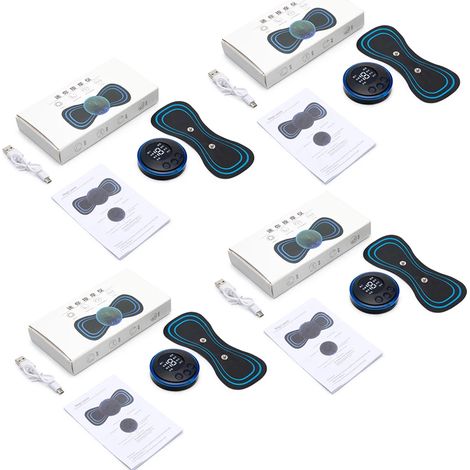 Wiederaufladbares elektrisches Nackenmassagegerät (EMS), Nackenmassagepflaster, Rückenmuskelstimulator, TENS zur Linderung von Nackenschmerzen 03022-AquaForge