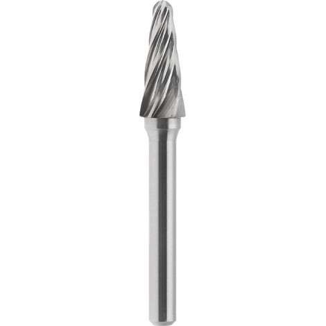 Lime rotative conique HM a pointe arrondie aluminium 10x25 mm tige 6 (1/3)