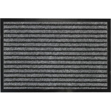 Tapis d'Entrée Anti-Poussière "Toscan" 40x60cm Noir & Gris (1/4)