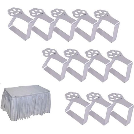 Mollette per tovaglie in acciaio inox, 12 pezzi, a forma di farfalla, per fissare le tovaglie, mollette per tovaglie, mollette da tavola (1/5)