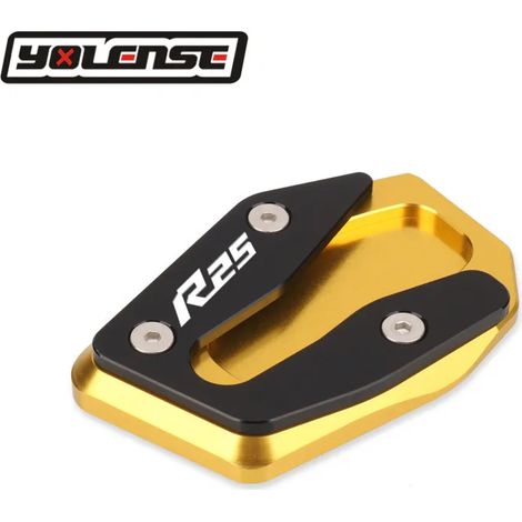 (Gold-R25) Plaque de support latérale d'extension de béquille compatible avec YAMAHA YZF-R3 YZF-R25 YZFR3 YZFR25 YZF R3 R25 2021 2022 maxpower (1/4)