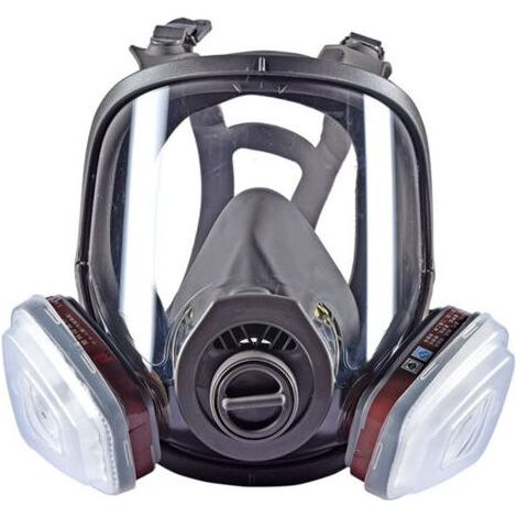 Masque de protection 14 en 1, masque de protection respiratoire réutilisable, masque à gaz, filtre, protection contre les vapeurs de gaz, masque anti-poussière, adapté au meulage, au polissage, au sou (1/4)