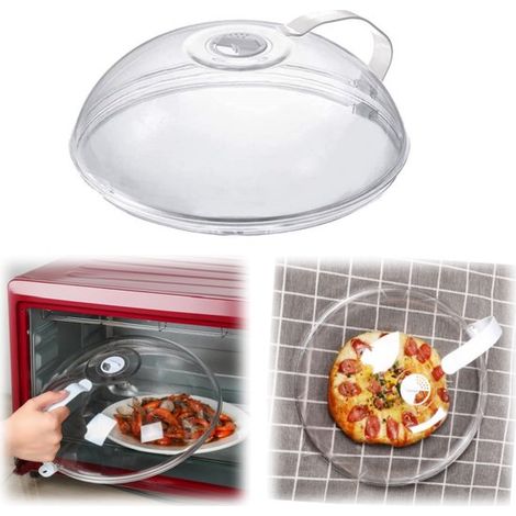 Cloche de protection alimentaire 23 x 9,5 cm - couvercle micro-ondes avec évacuation vapeur (1/5)