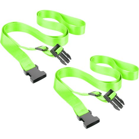 Sangle à bagages réglable avec cadenas à code, ceinture de sécurité pour valise, vert fluo (1/5)