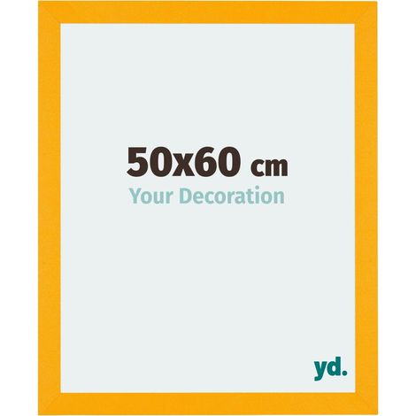 yd. - Cadre photo 50x60 - Jaune - MDF - Mura