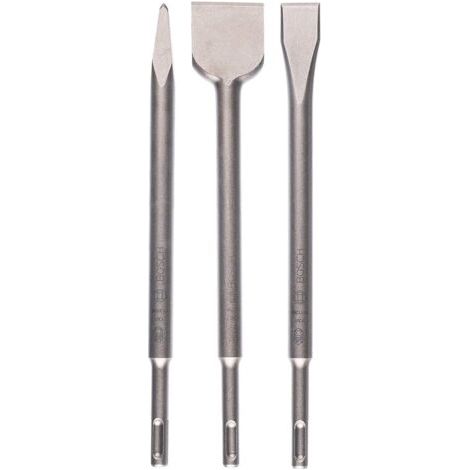 Accessories 3 pièces it de burins SDS plus (pour le béton et la maçonnerie, accessoires pour marteau burineur) Argent