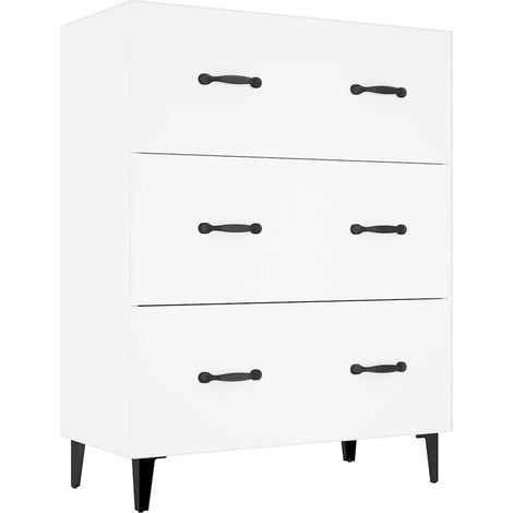 Sideboard/Anrichte/Buffet Weiß 69,5x34x90 cm Holzwerkstoff LXWW200529 (1/5)