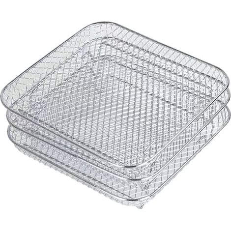 Grille de séchage empilable en acier inoxydable compatible avec la friteuse à air Ninja Foodi 8L, accessoires pour friteuse à air. (1/5)